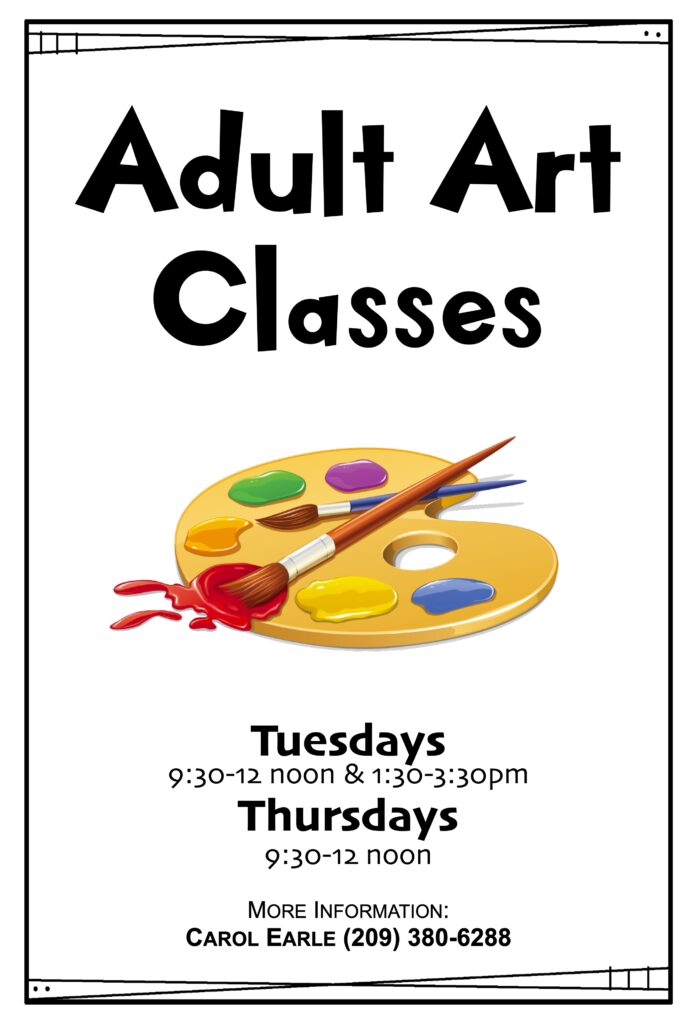 Adult Art Classes Flyer